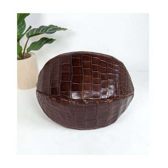 1930s 40s Rosenfeld alligator handbag with very unique bakelite clasp - Picture 10 of 11